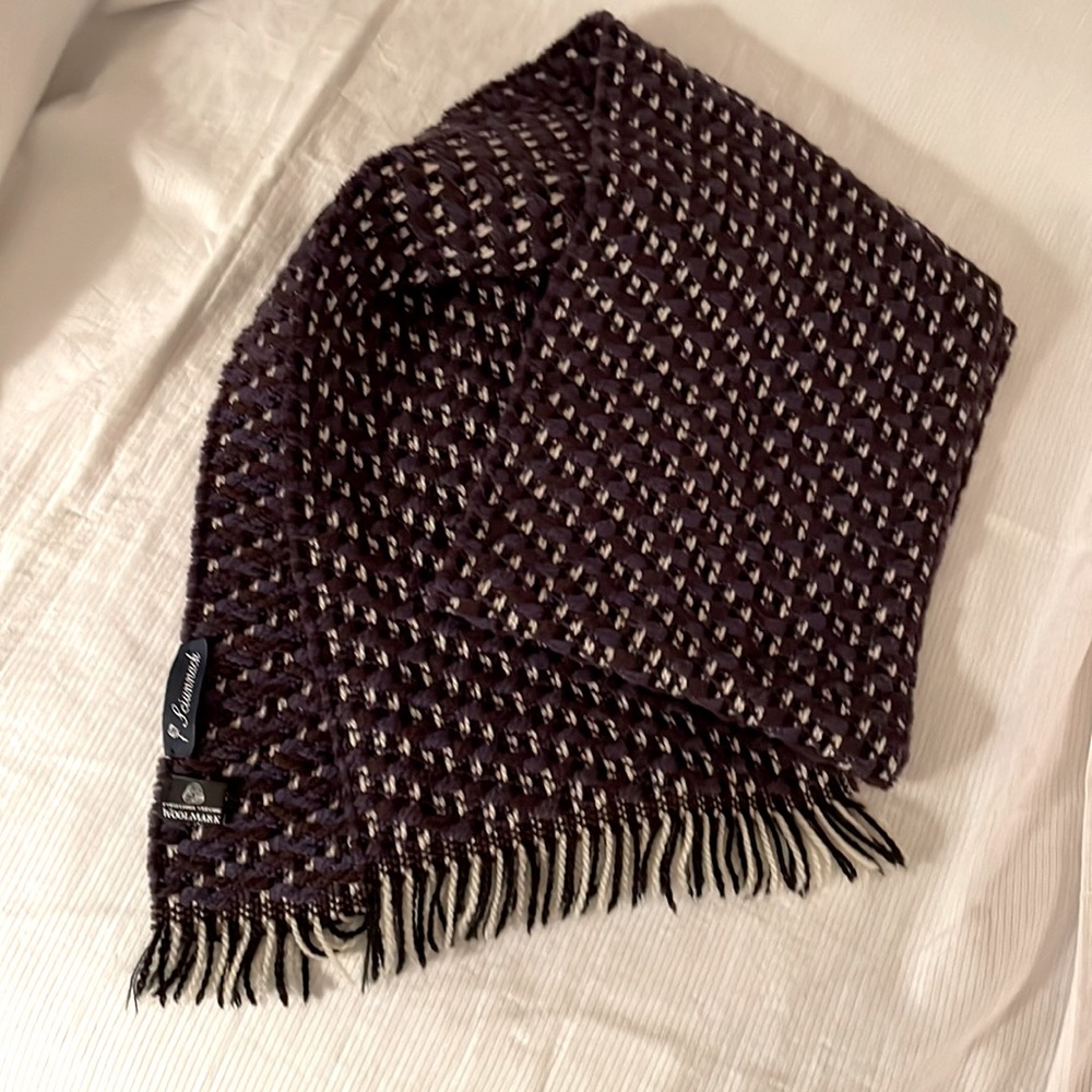 Awesome will purple brown black and cream scarf